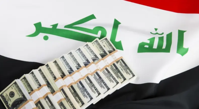 علم العراق والدولار الأميركي